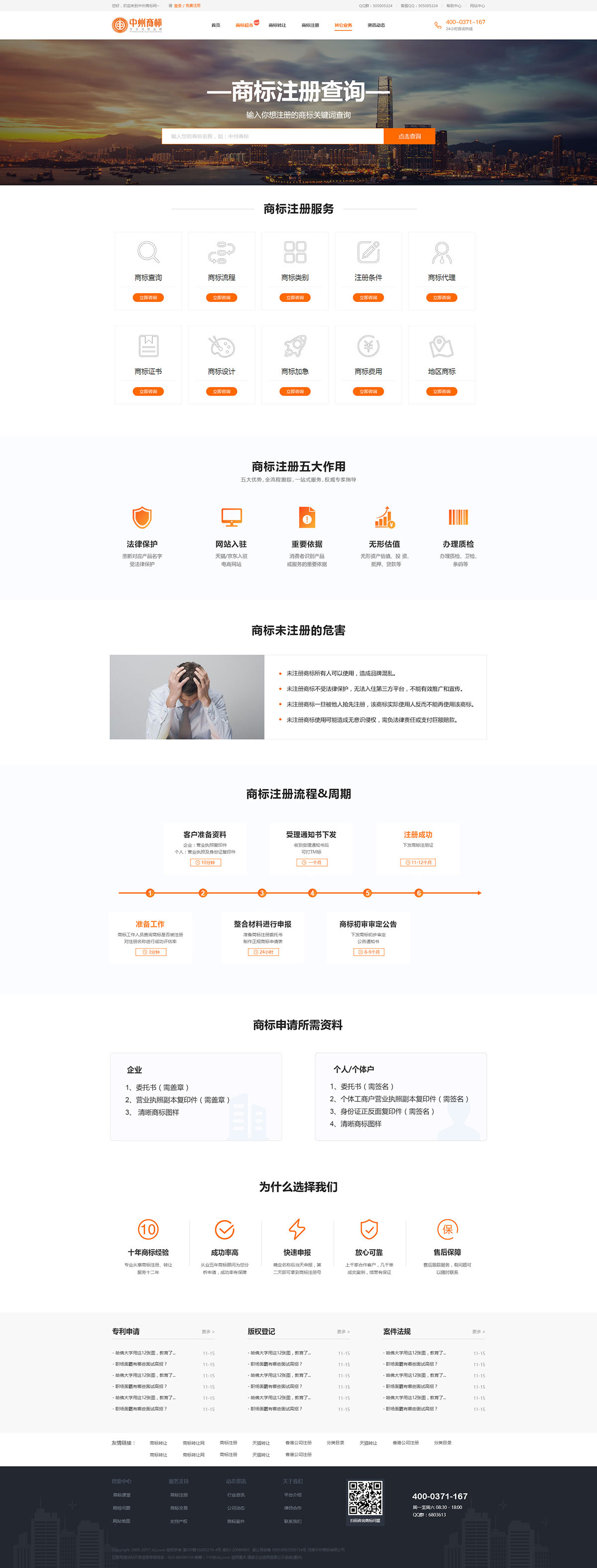 河南中州商標事務所網站制作功能開發